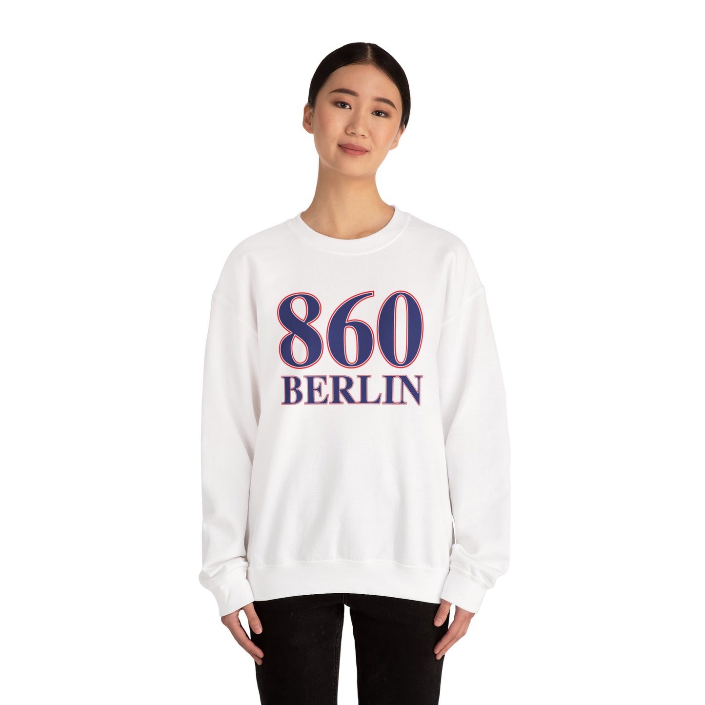 860 Berlin Red White & Blue Unisex Heavy Blend™ Crewneck Sweatshirt