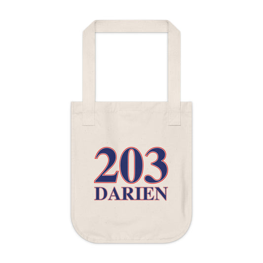 203 Darien Red White & Blue Organic Canvas Tote Bag
