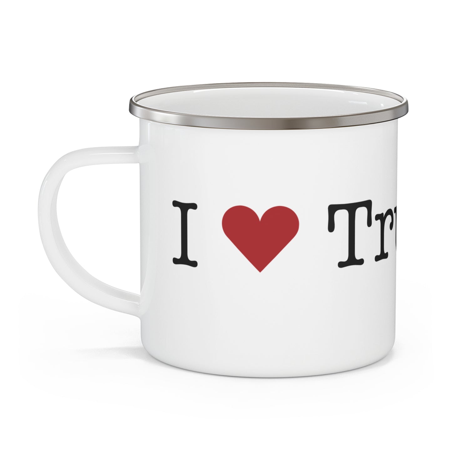 I Heart Trumbull. Enamel Camping Mug