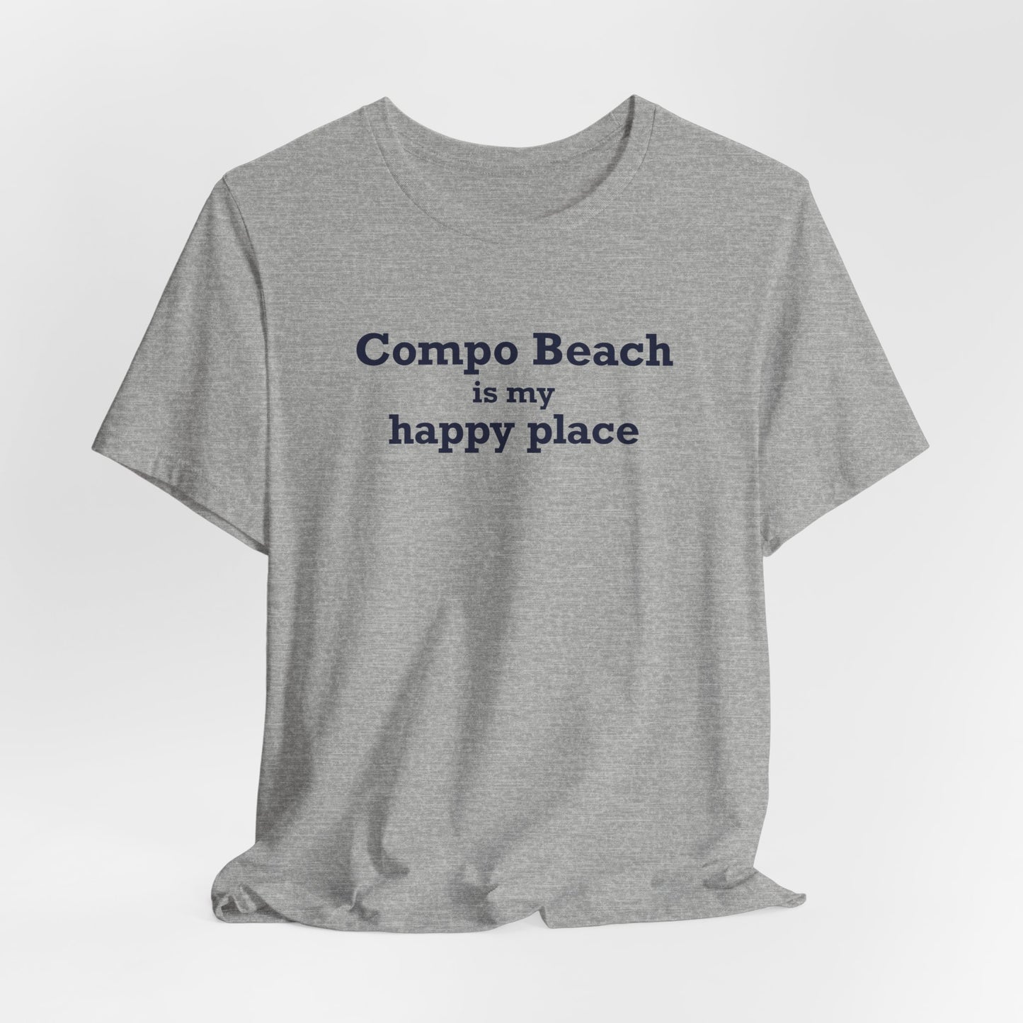 Compo Beach Is My Happy Place Unisex Jersey Short Sleeve T-Shirt