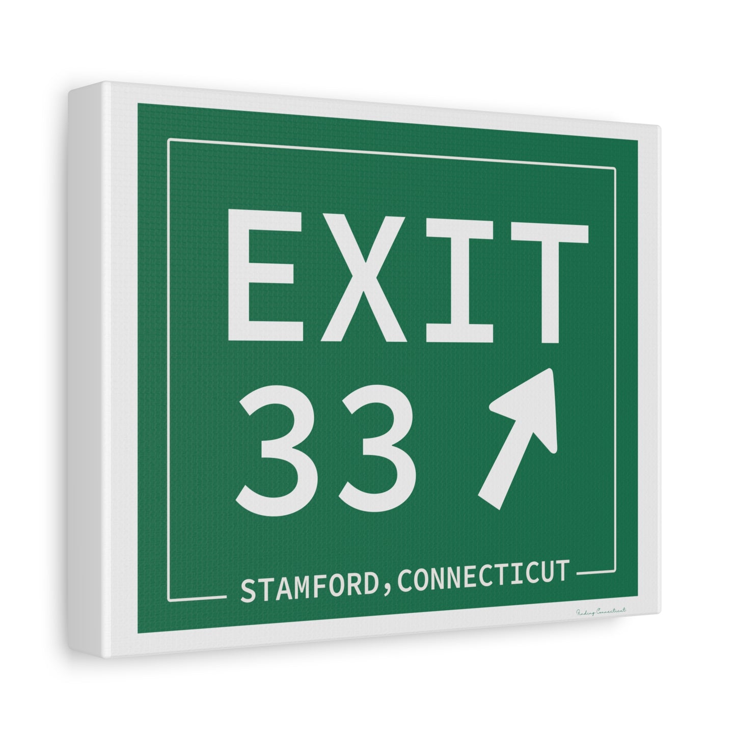 Vintage Exit 33 Merritt Parkway Sign Matte Canvas, Stretched, 1.25"