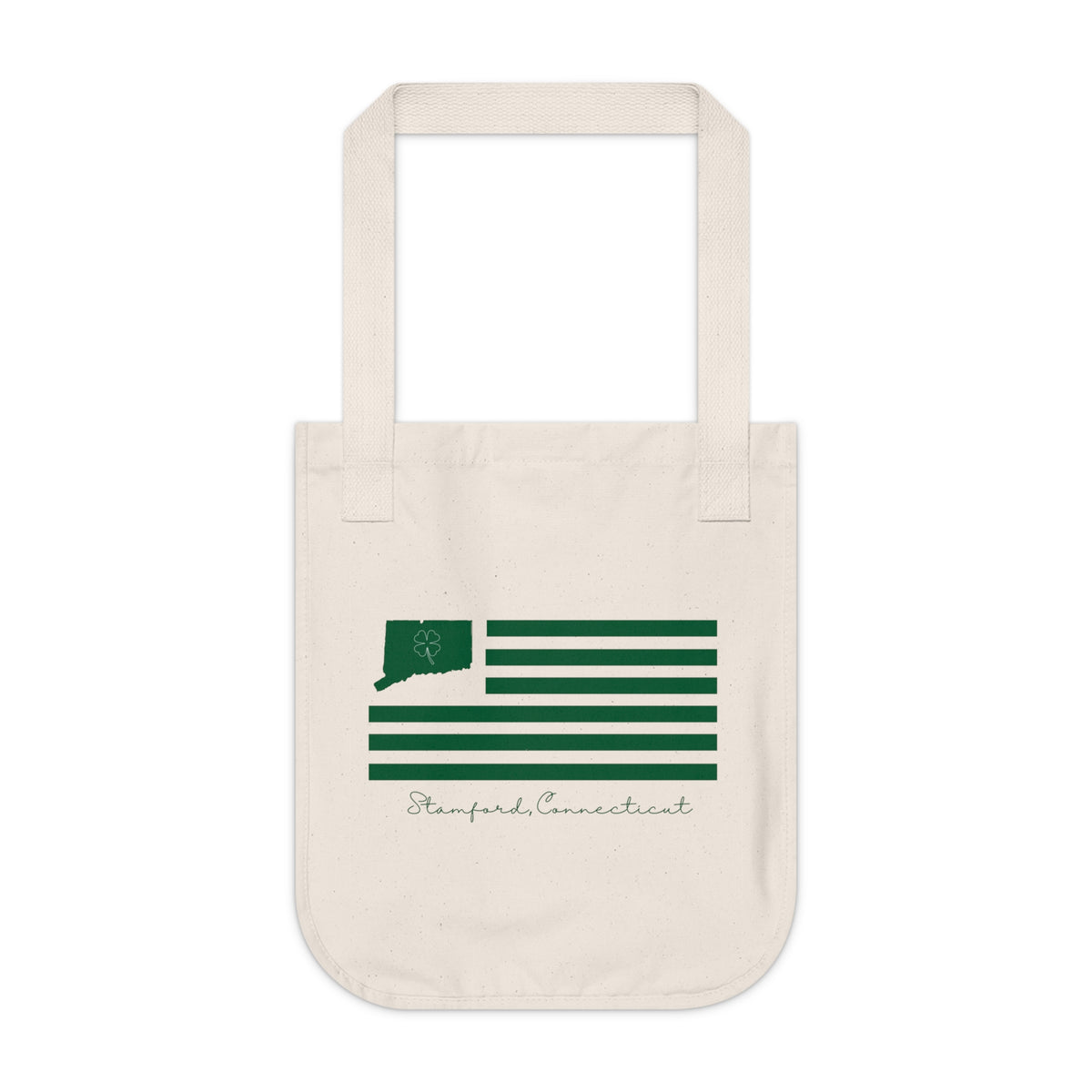 Stamford Connecticut St Patrick’s Day Flag Organic Canvas Tote Bag