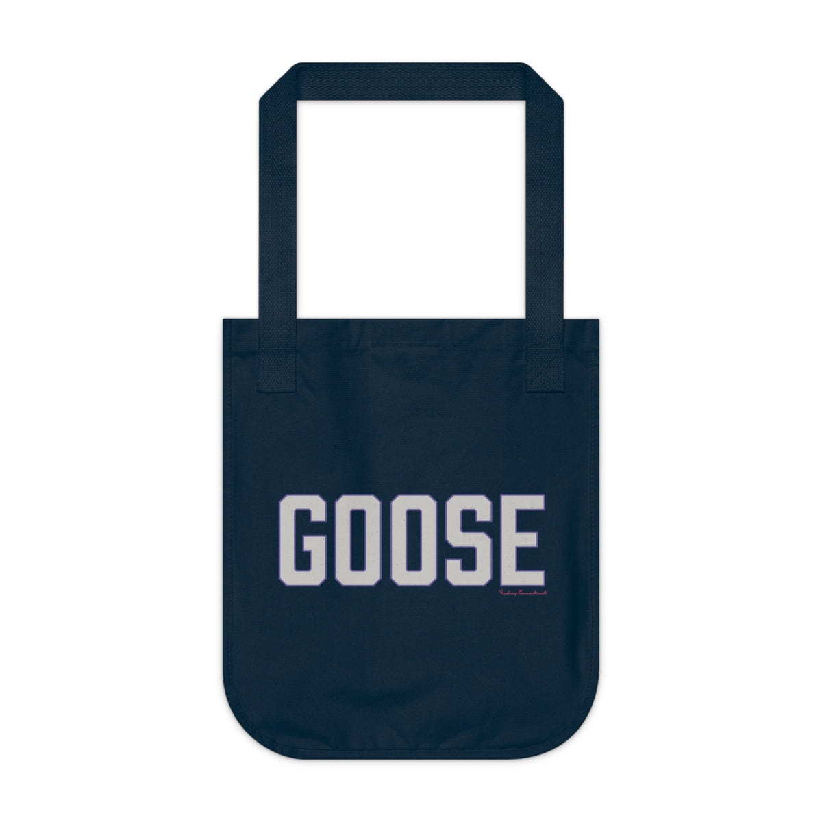 Goose Zip Code - Gray & Purple Organic Canvas Tote Bag