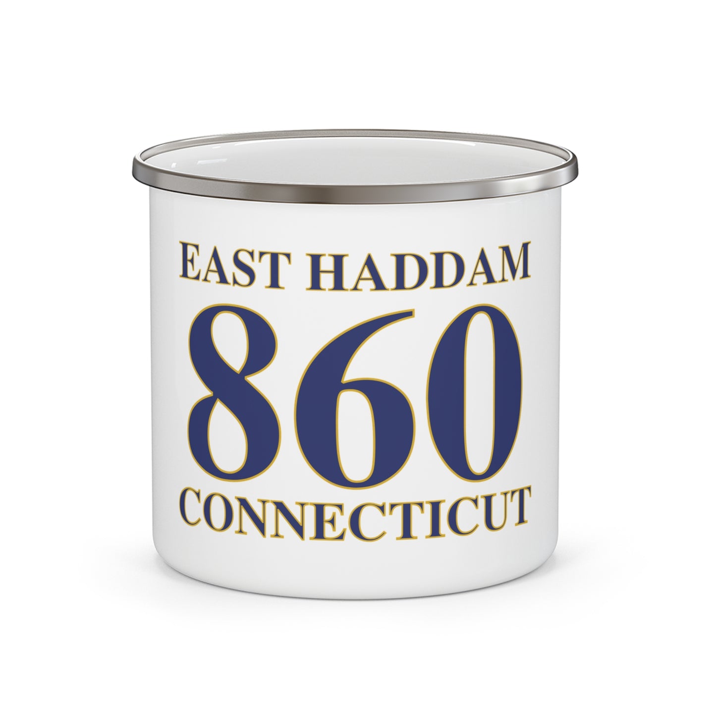 East Haddam 860 Connecticut Enamel Camping Mug