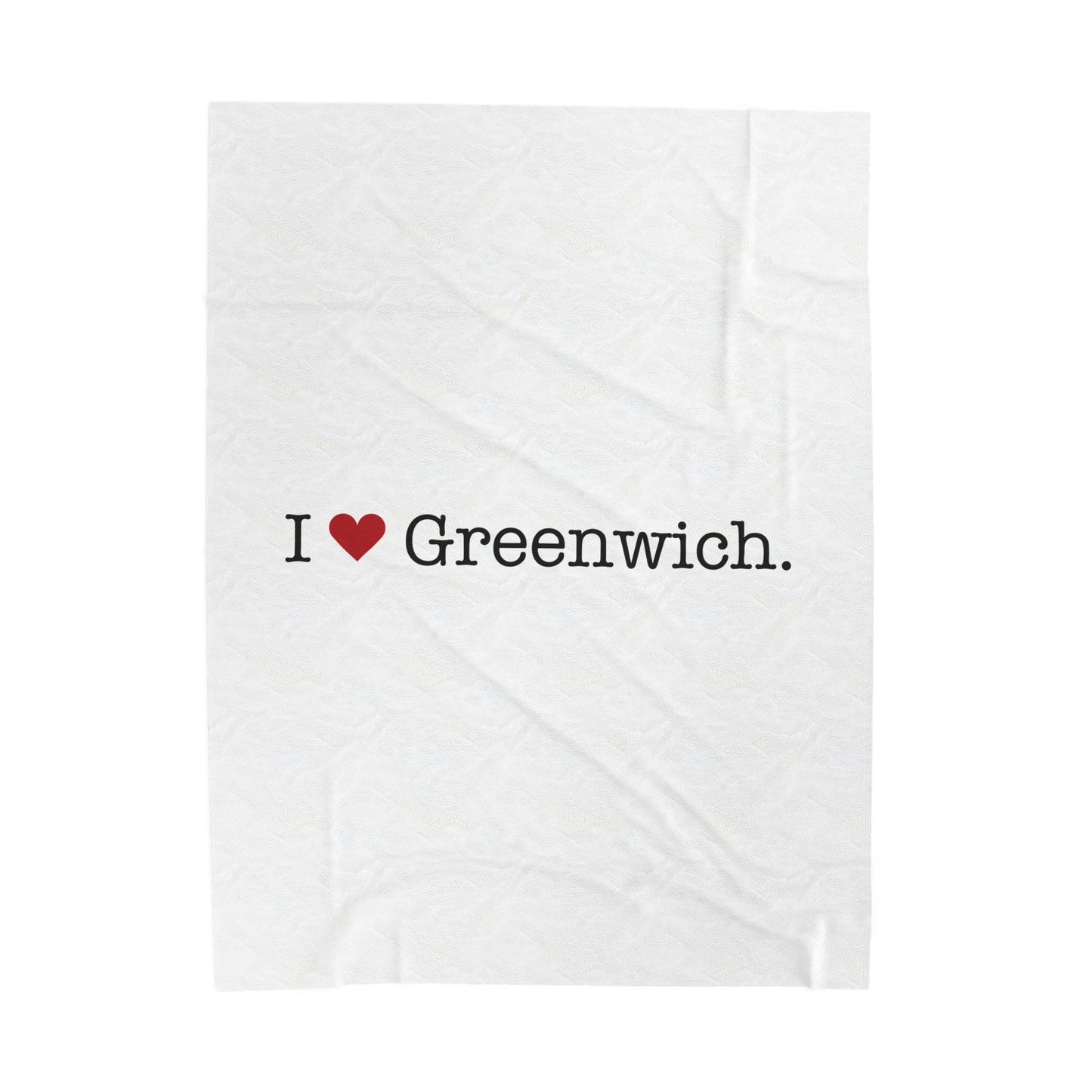 I Heart Greenwich. Velveteen Plush Blanket