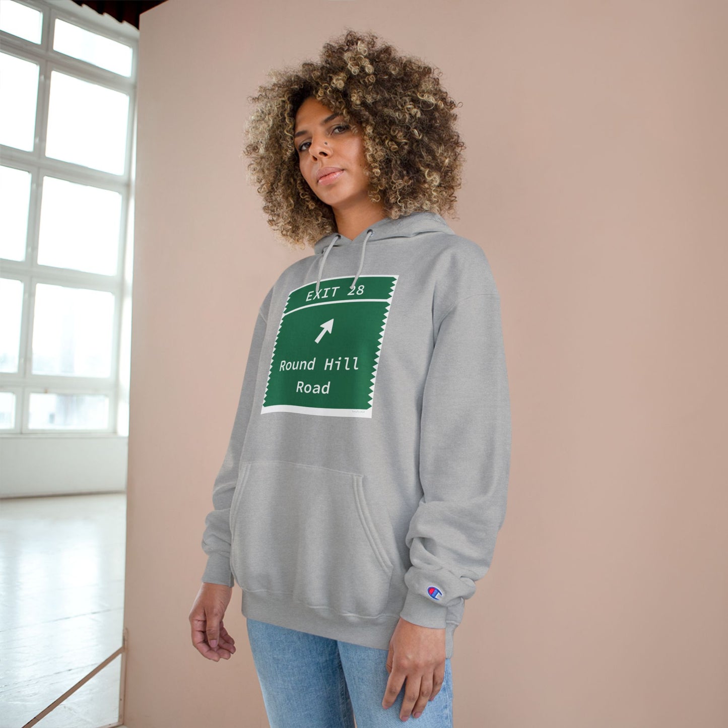 Vintage Merritt Parkway Exit 28 Sign Champion Hoodie