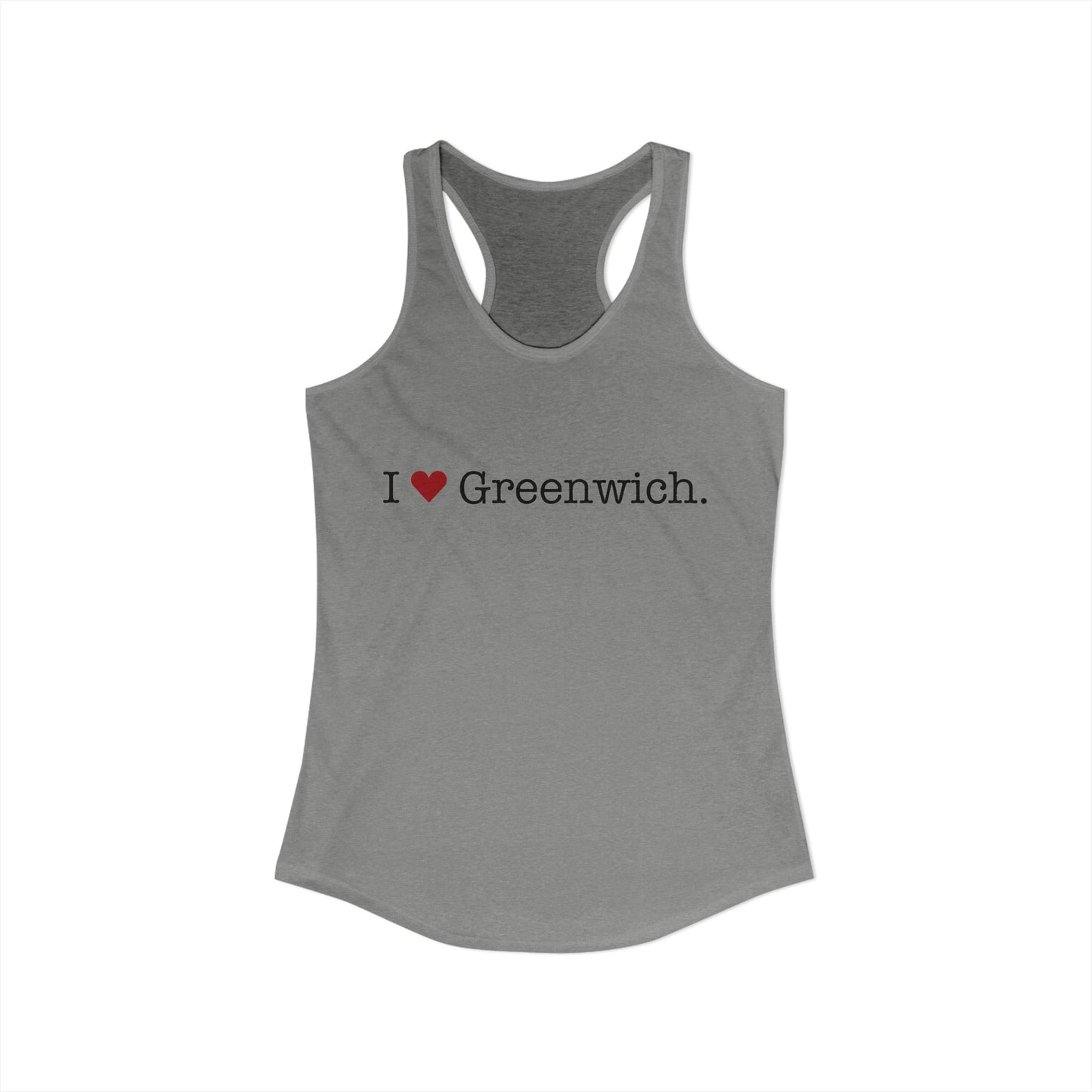 I Heart Greenwich. Women's Ideal Racerback Tank Top