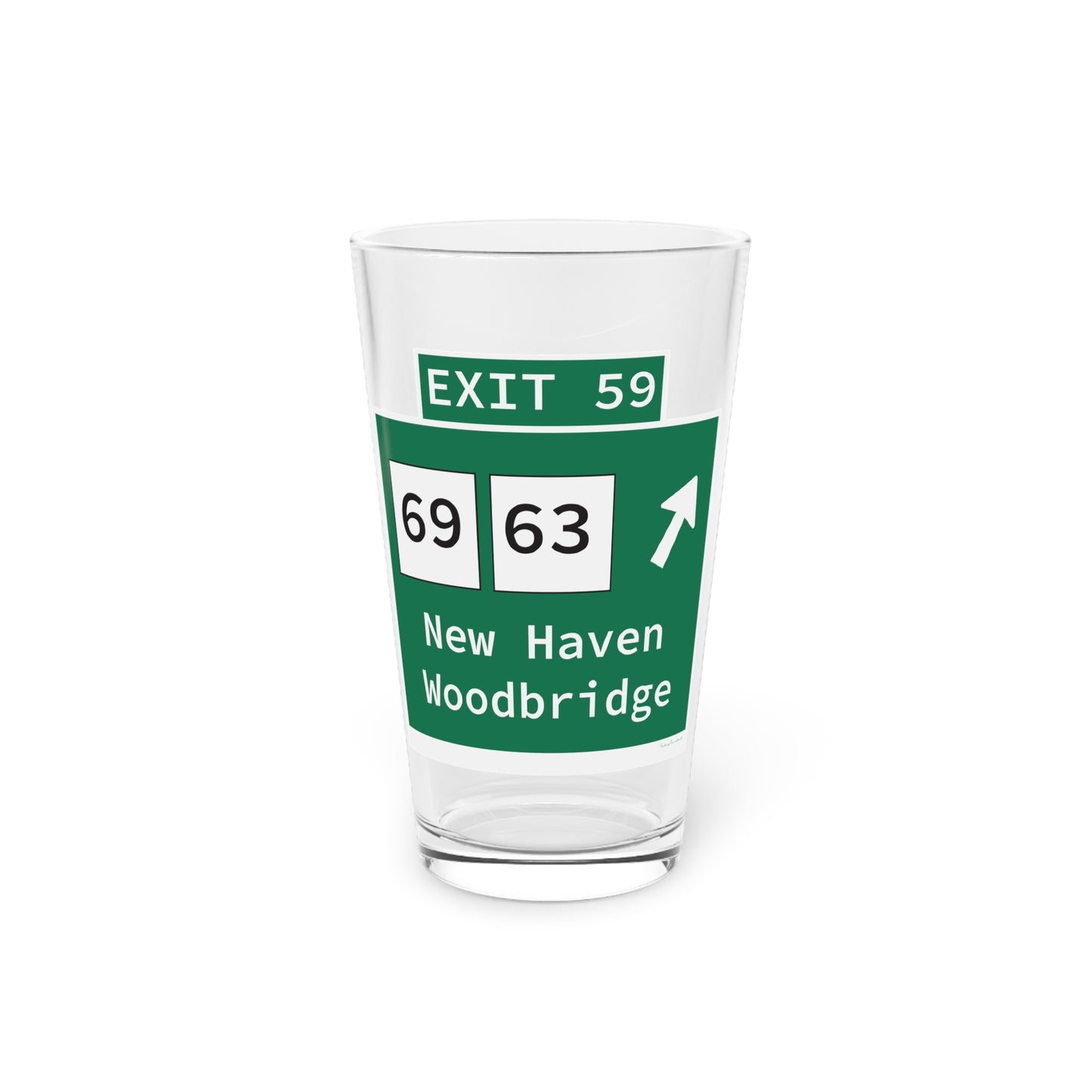 Vintage WCP Exit 59 Sign Pint Glass, 16oz