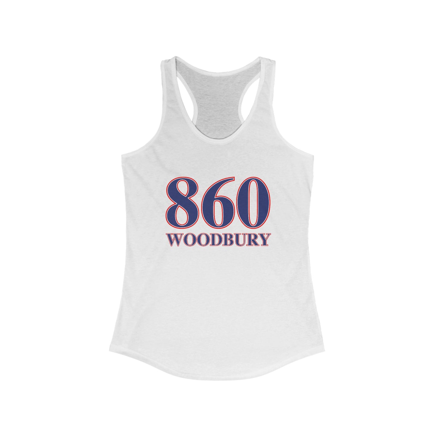 860 Woodbury Red White & Blue Women's Ideal Racerback Tank Top