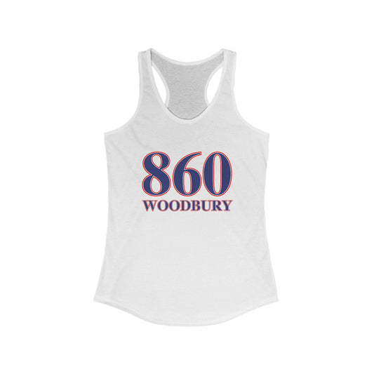 860 Woodbury Red White & Blue Women's Ideal Racerback Tank Top