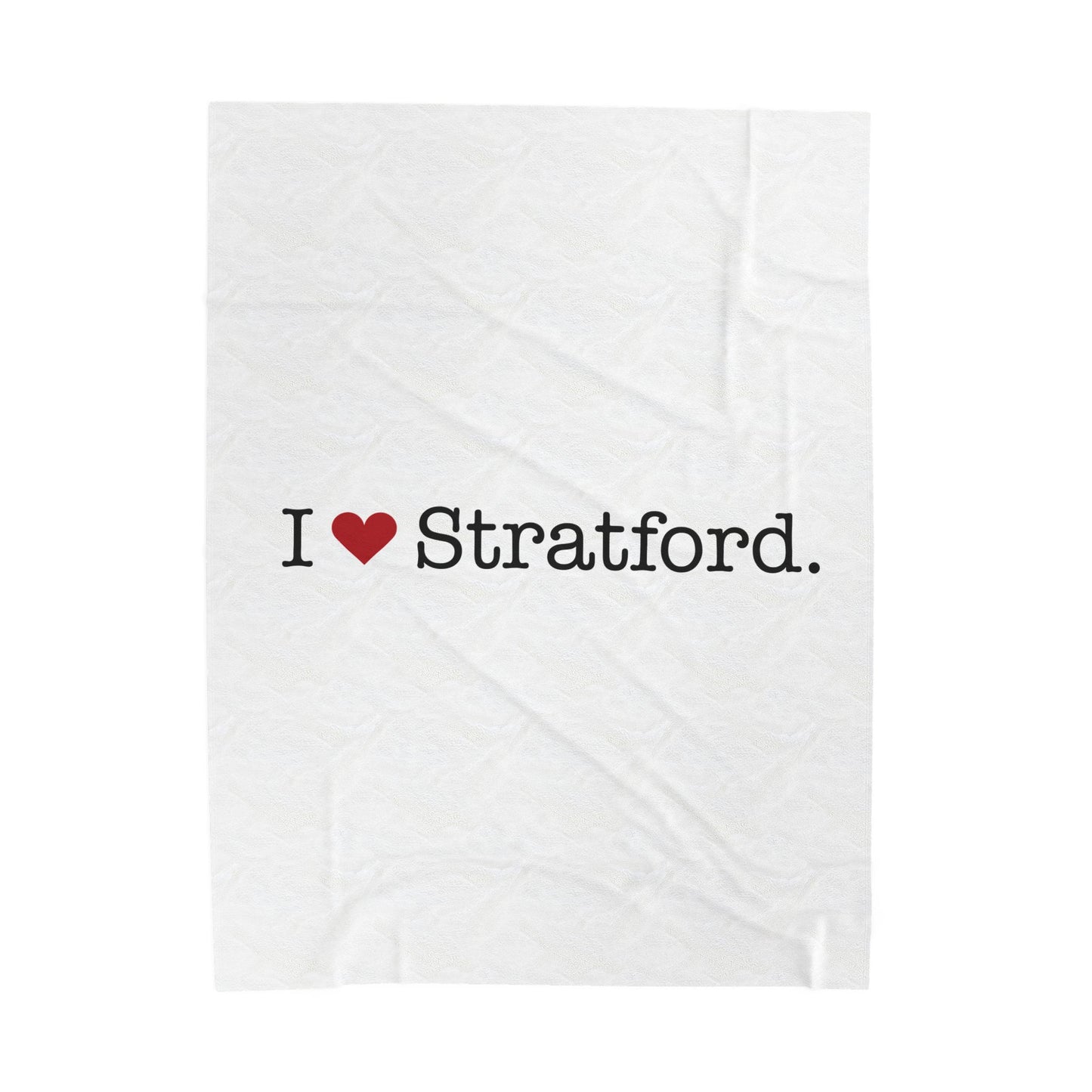 I Heart Stratford. Velveteen Plush Blanket