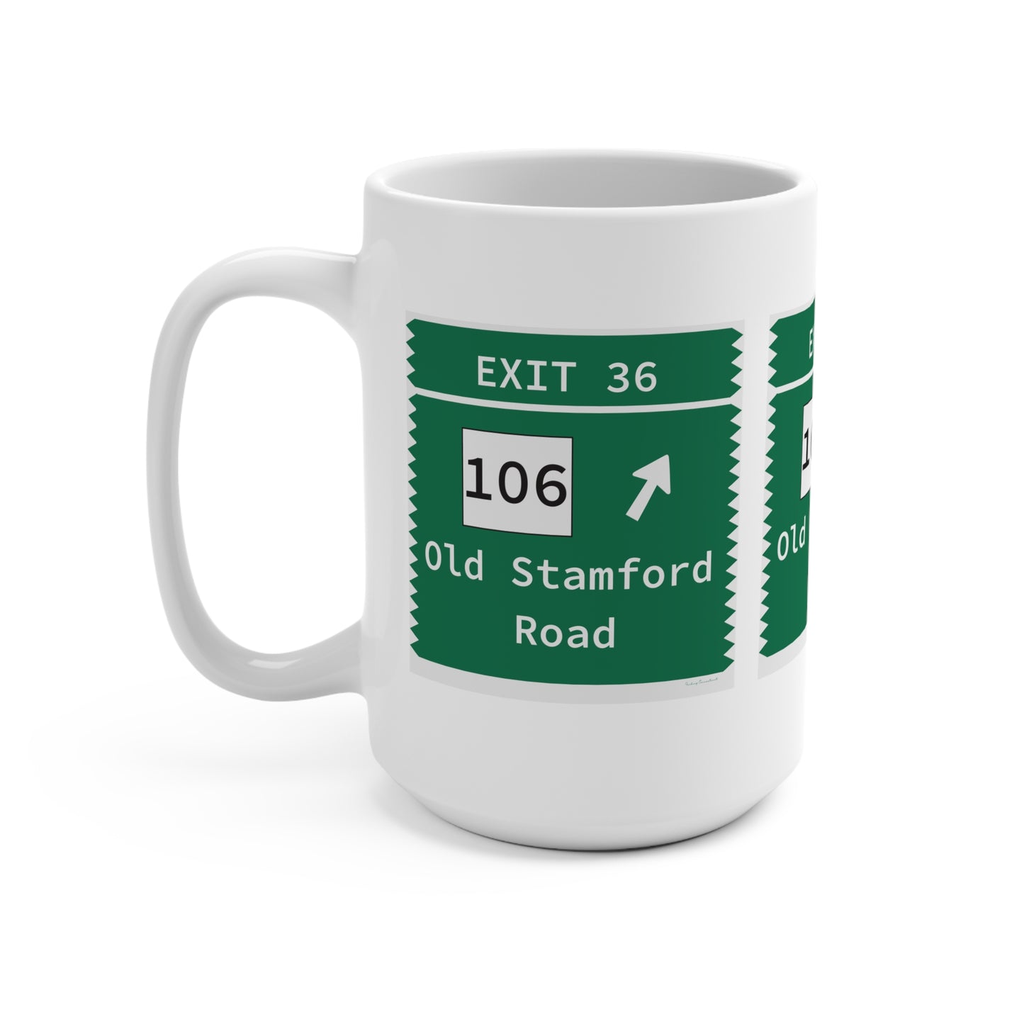 Vintage Merritt Parkway Exit 36 Sign Mug 15oz