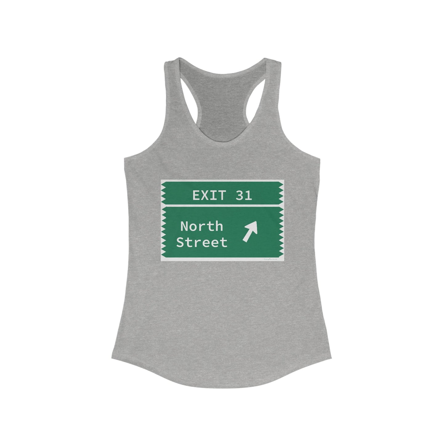 Vintage Merritt Parkway Exit 31 Sign Women's Ideal Racerback Tank Top