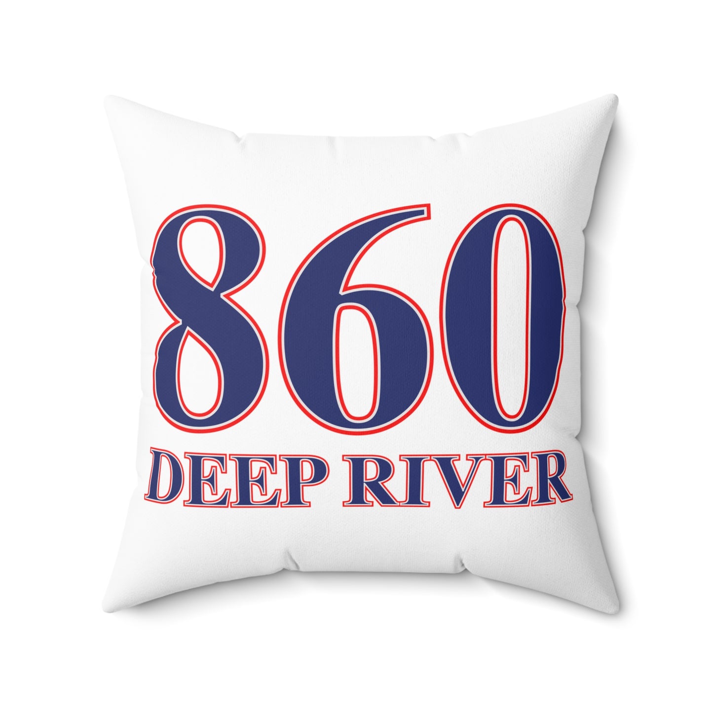 860 Deep River Red, White & Blue Spun Polyester Square Pillow