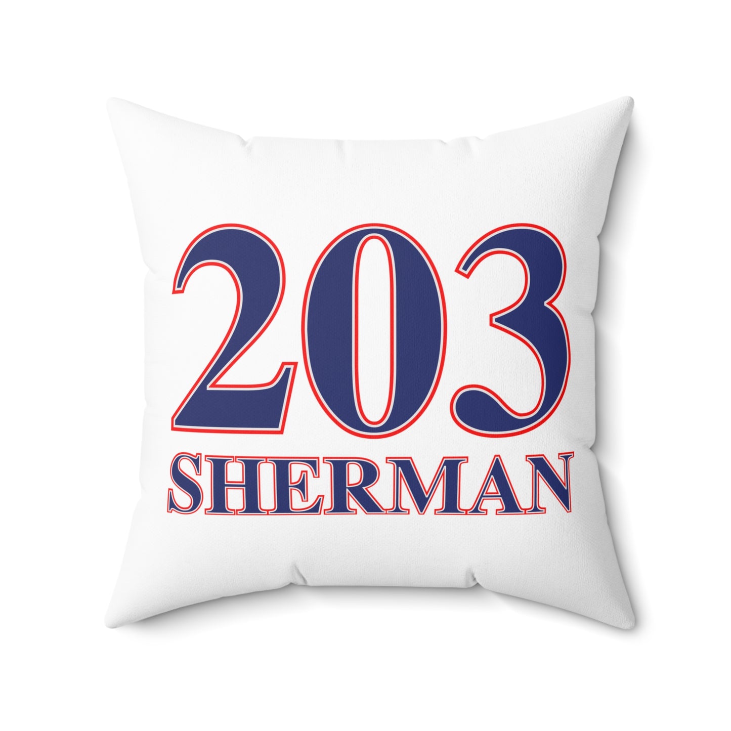 203 Sherman Red White & Blue Spun Polyester Square Pillow
