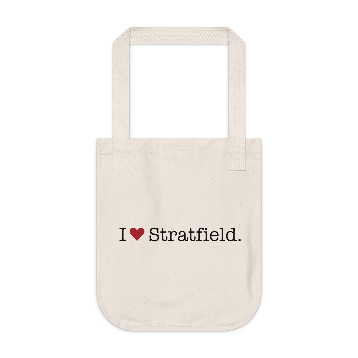 I Heart Stratfield. Organic Canvas Tote Bag