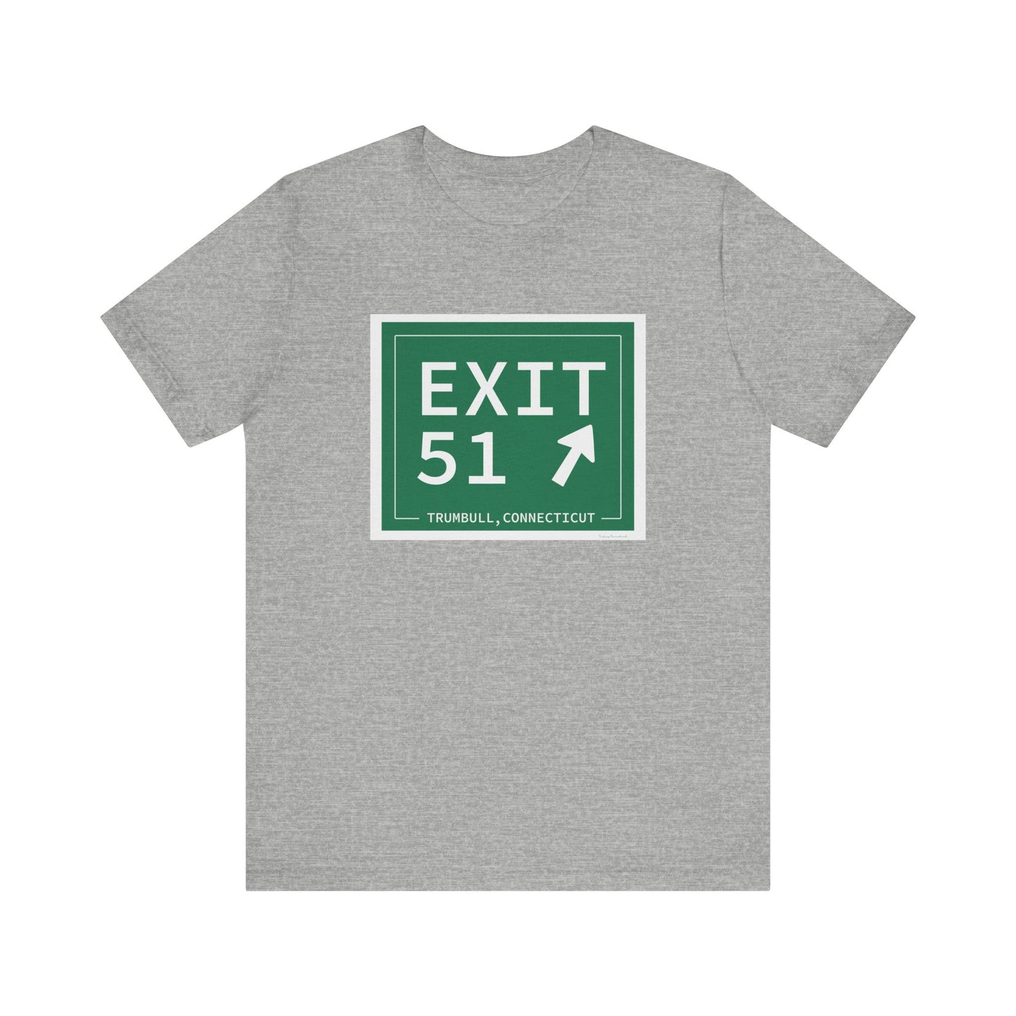 Vintage Exit 51 Merritt Parkway Sign Unisex Jersey Short Sleeve T-Shirt