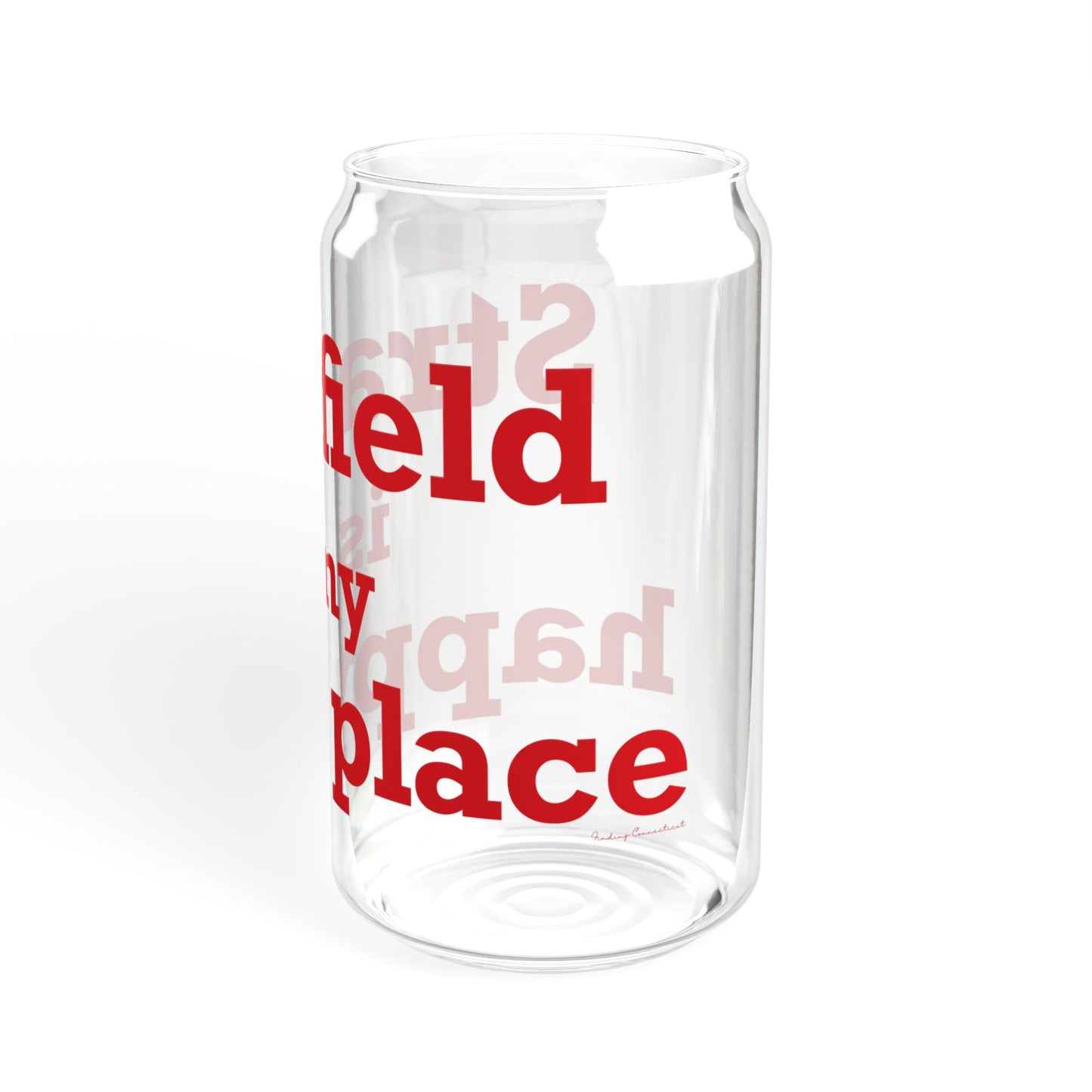 Stratfield Is My Happy Place Sipper Glass, 16oz
