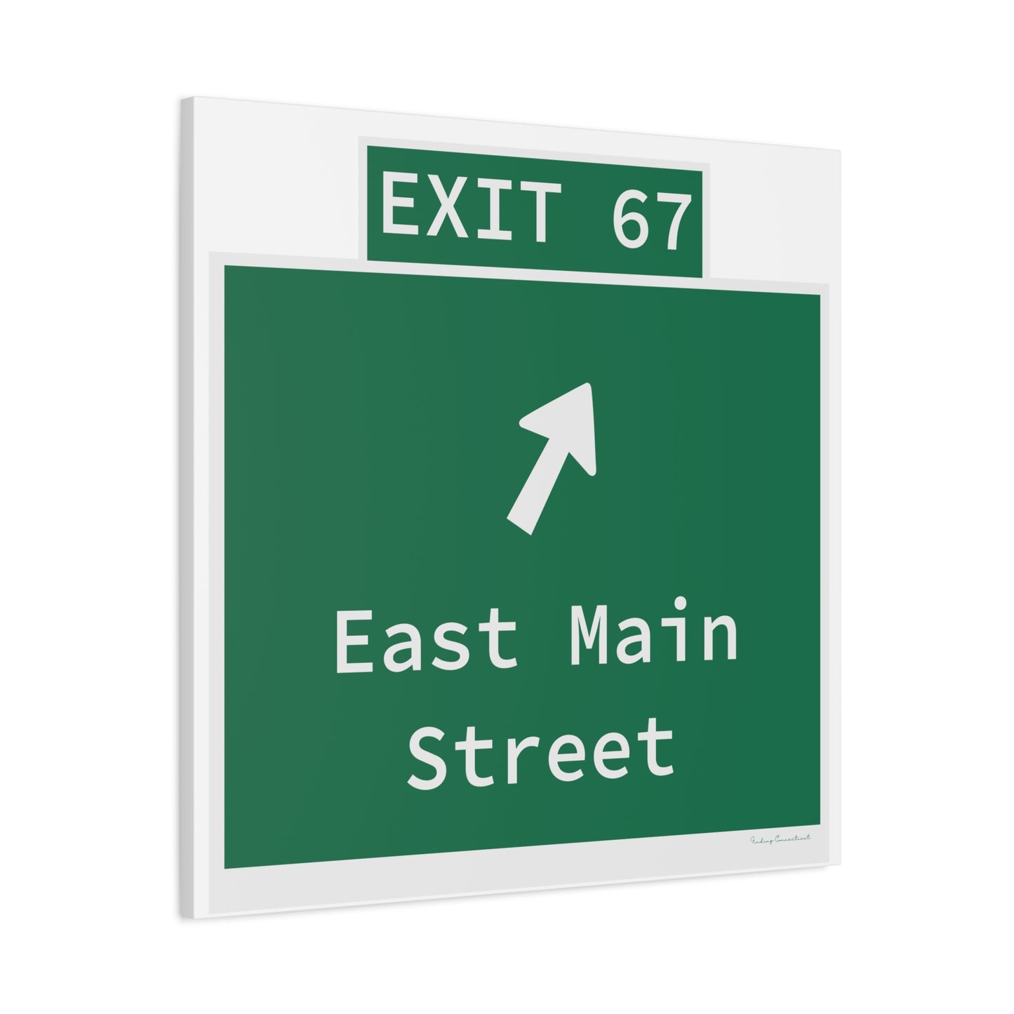 Vintage WCP Exit 67 Sign Matte Canvas, Stretched, 1.25"