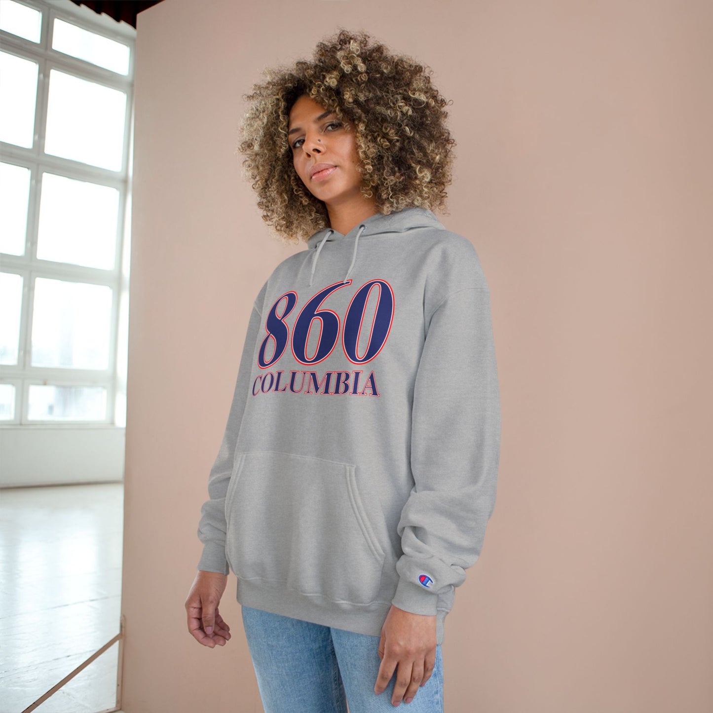 860 Columbia Red White & Blue Champion Hoodie