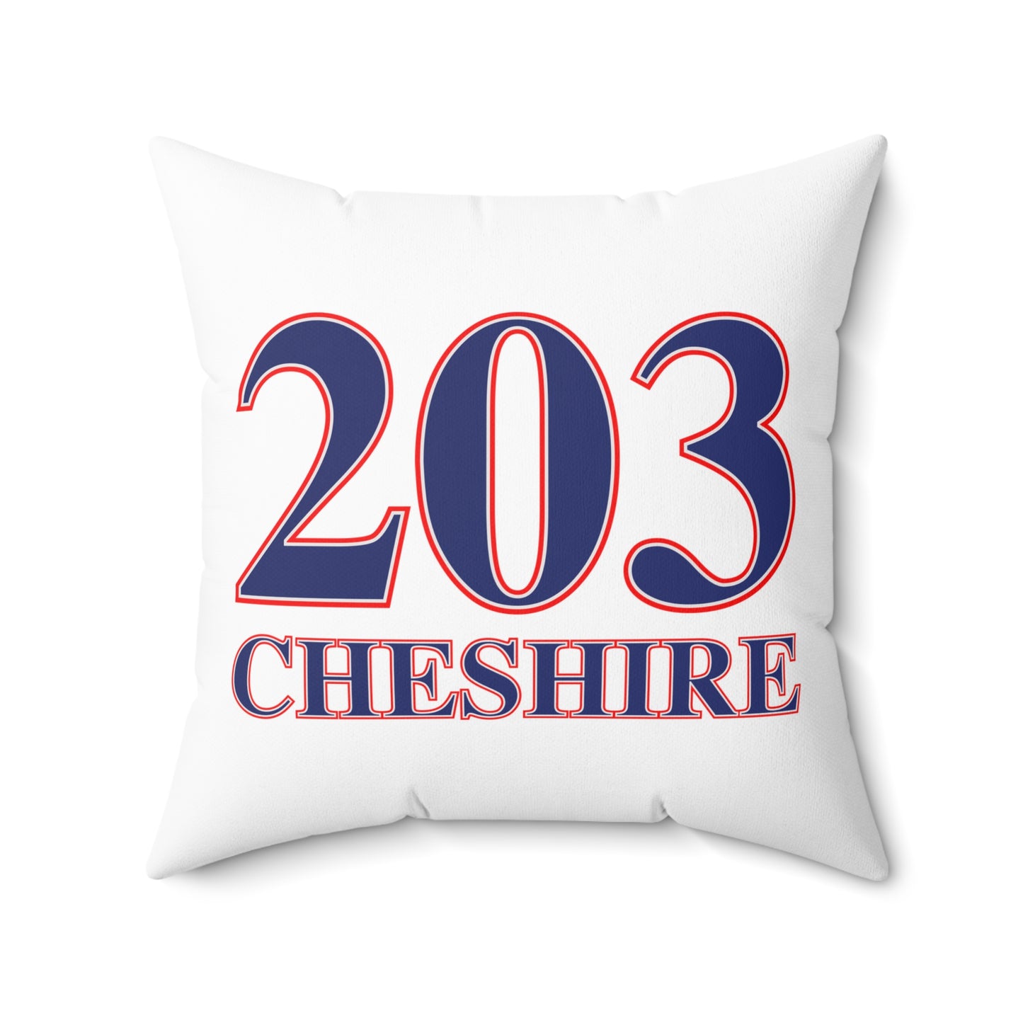 203 Cheshire Red White & Blue Spun Polyester Square Pillow