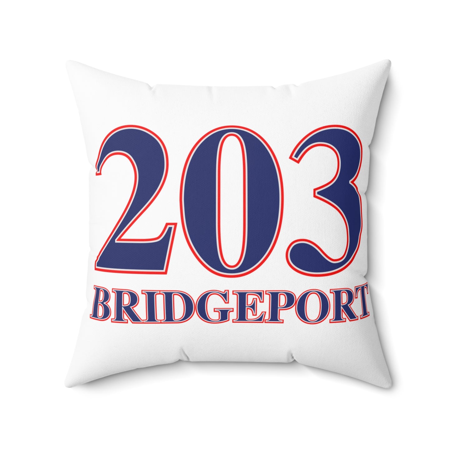 203 Bridgeport Red White & Blue Spun Polyester Square Pillow