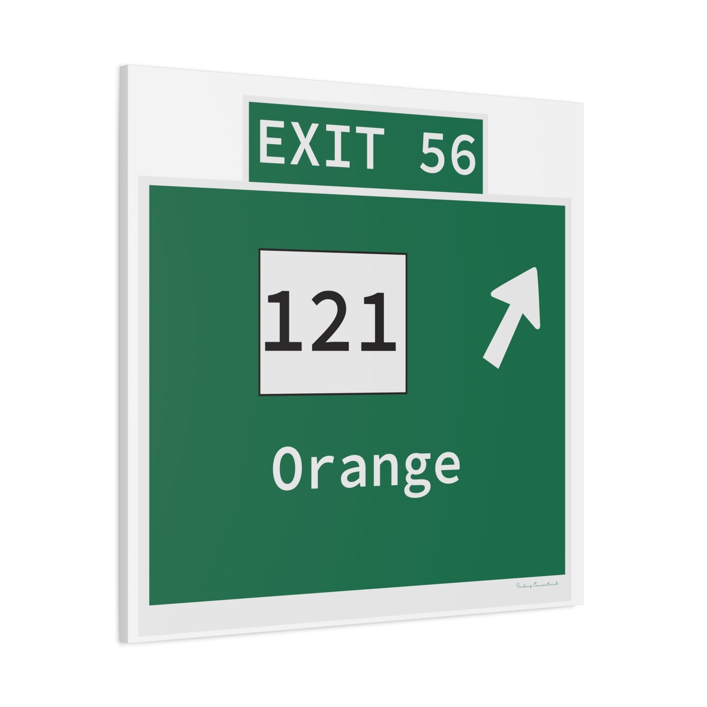 Vintage WCP Exit 56 Sign Matte Canvas, Stretched, 1.25"