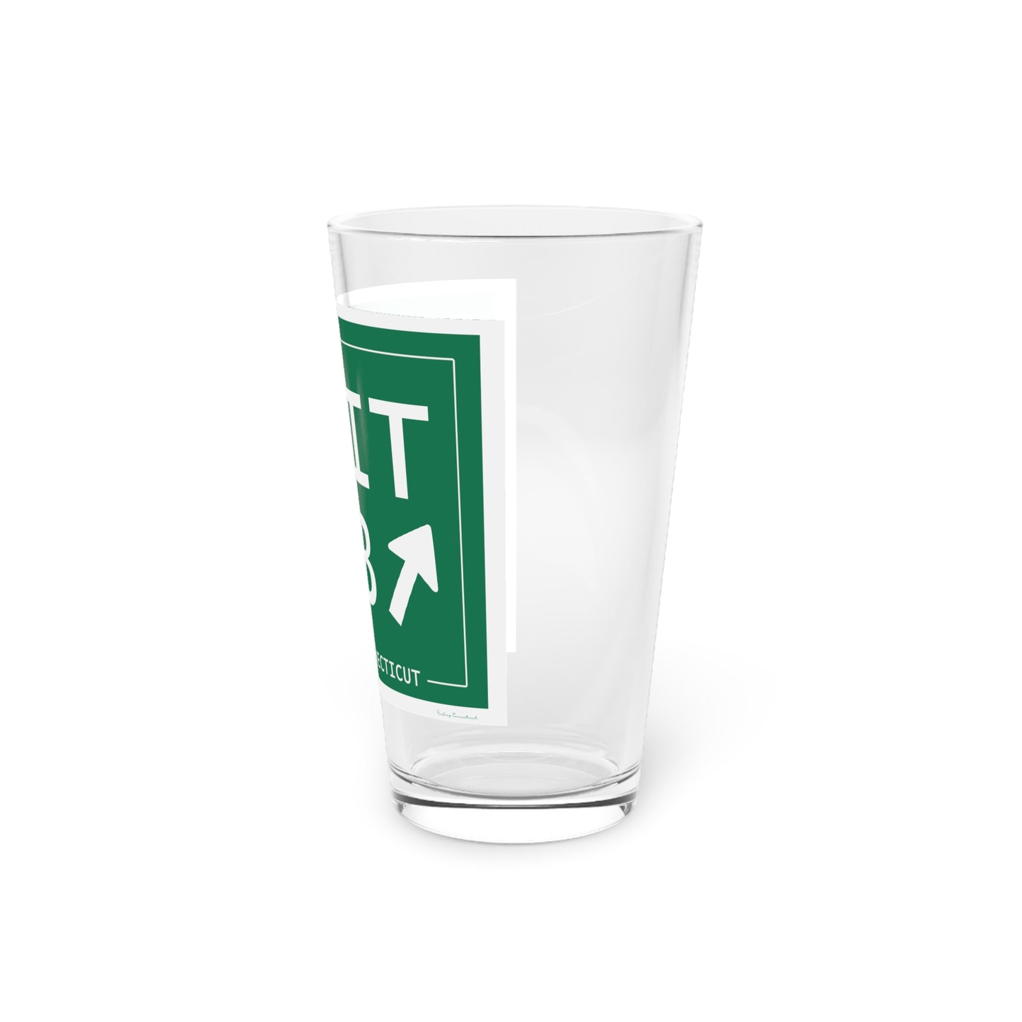 Vintage Exit 39B Merritt Parkway Sign Pint Glass, 16oz