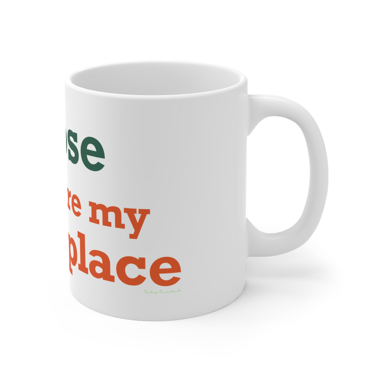 Goose Shows Are My Happy Place - Orange & Green Mug 11oz