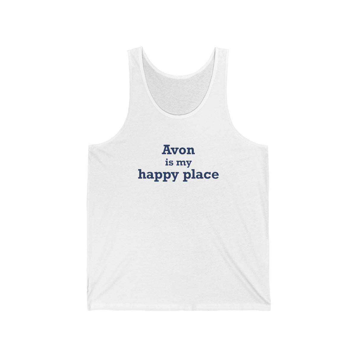 Avon is My Happy Place Unisex Jersey Tank Top