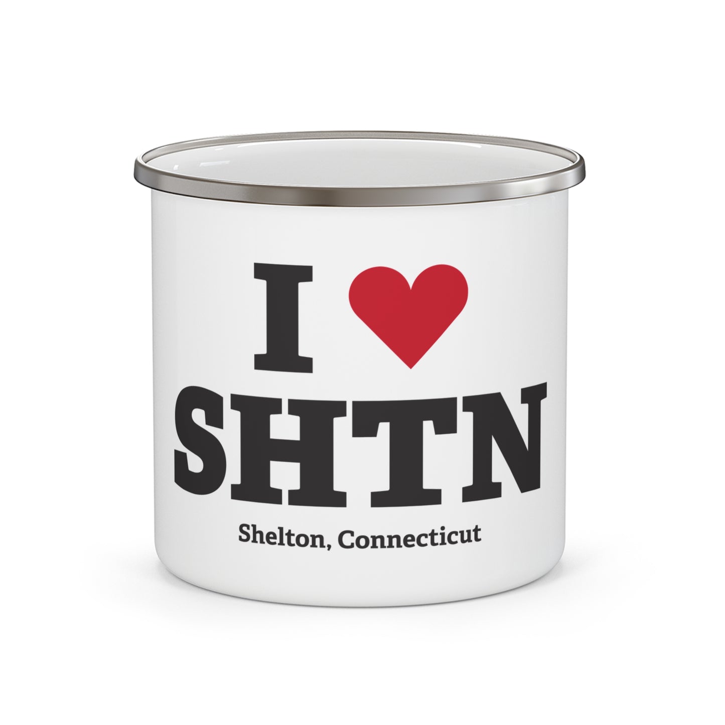 I Heart SHTN Enamel Camping Mug