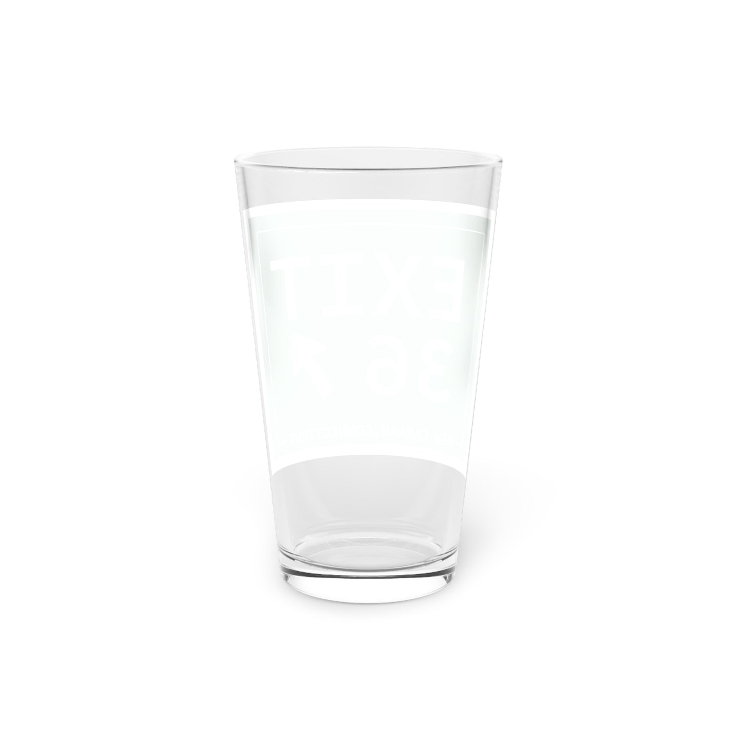 Vintage Exit 36 Merritt Parkway Sign Pint Glass, 16oz