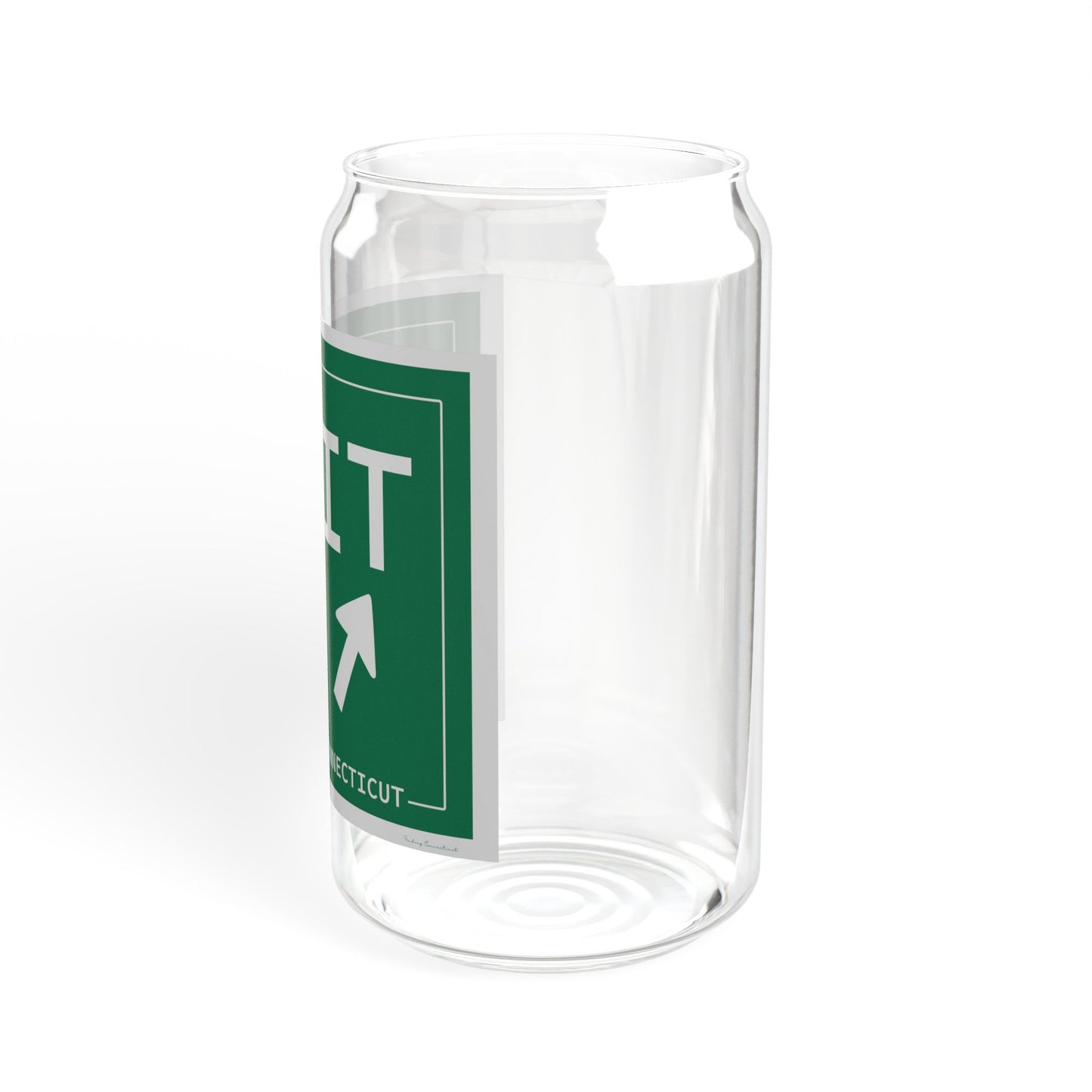 Vintage Exit 46 Merritt Parkway Sign Sipper Glass, 16oz