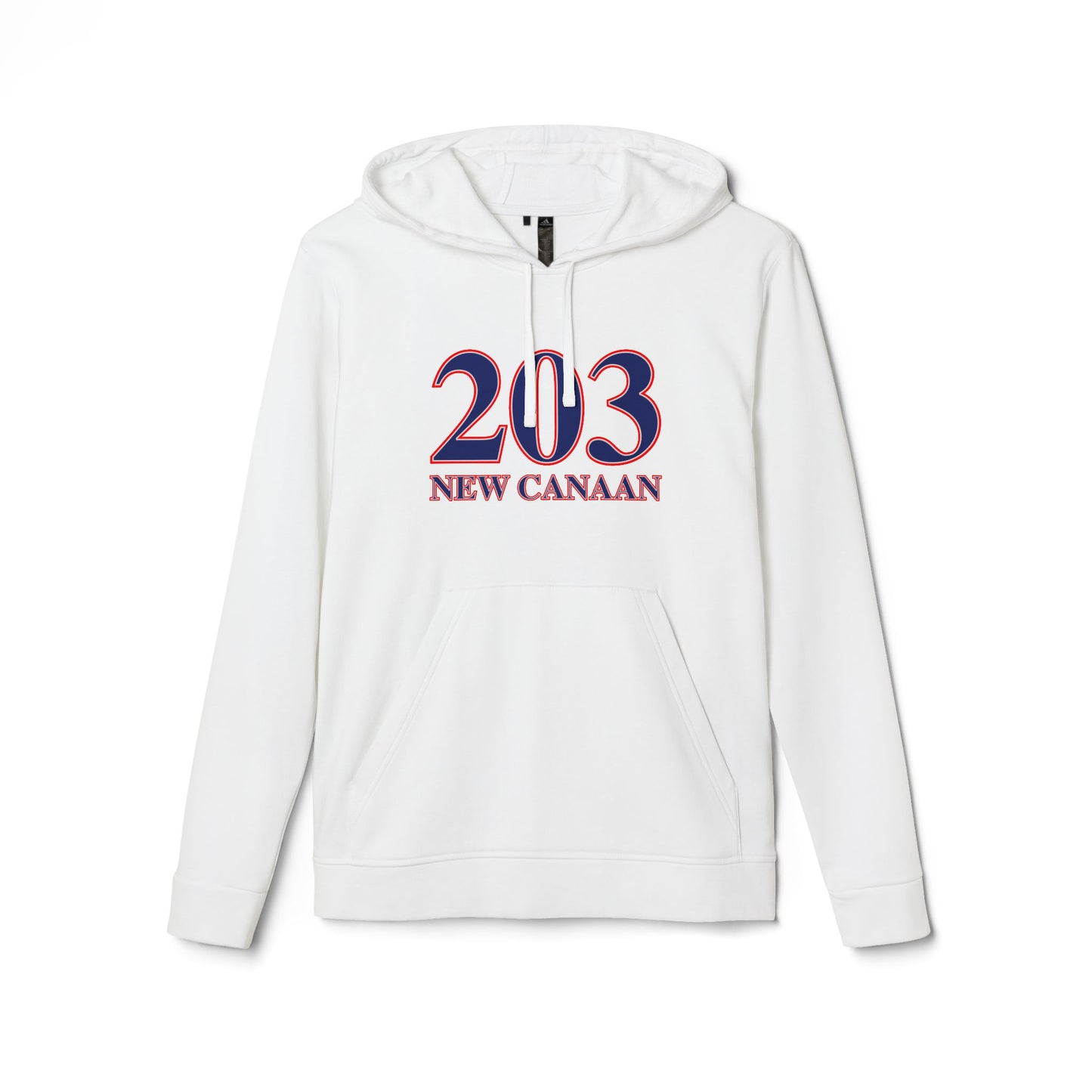 203 New Canaan Red White & Blue adidas Unisex Fleece Hoodie