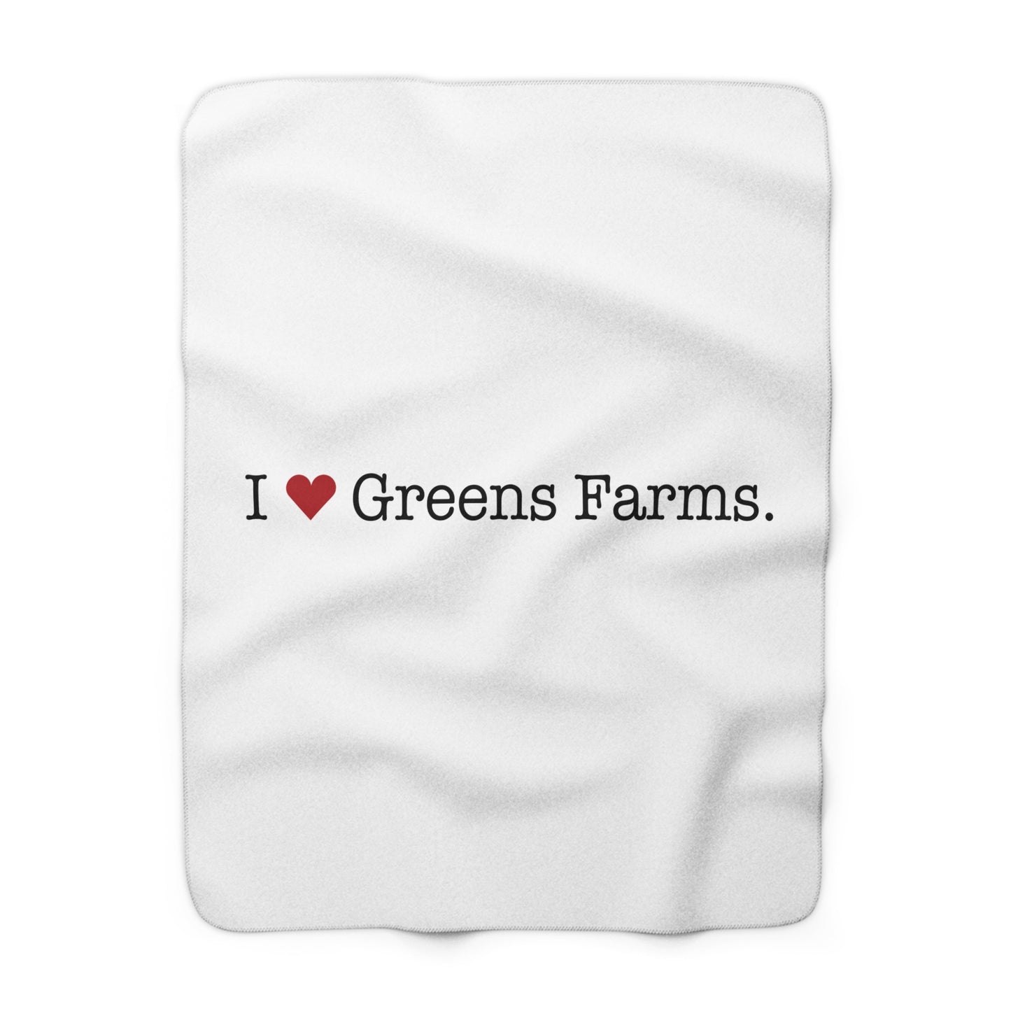 I Heart Greens Farms. Sherpa Fleece Blanket
