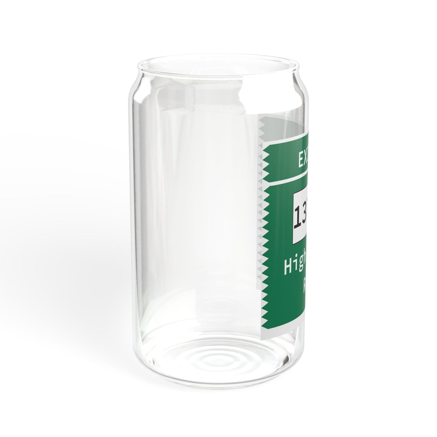 Vintage Merritt Parkway Exit 35 Sign Sipper Glass, 16oz