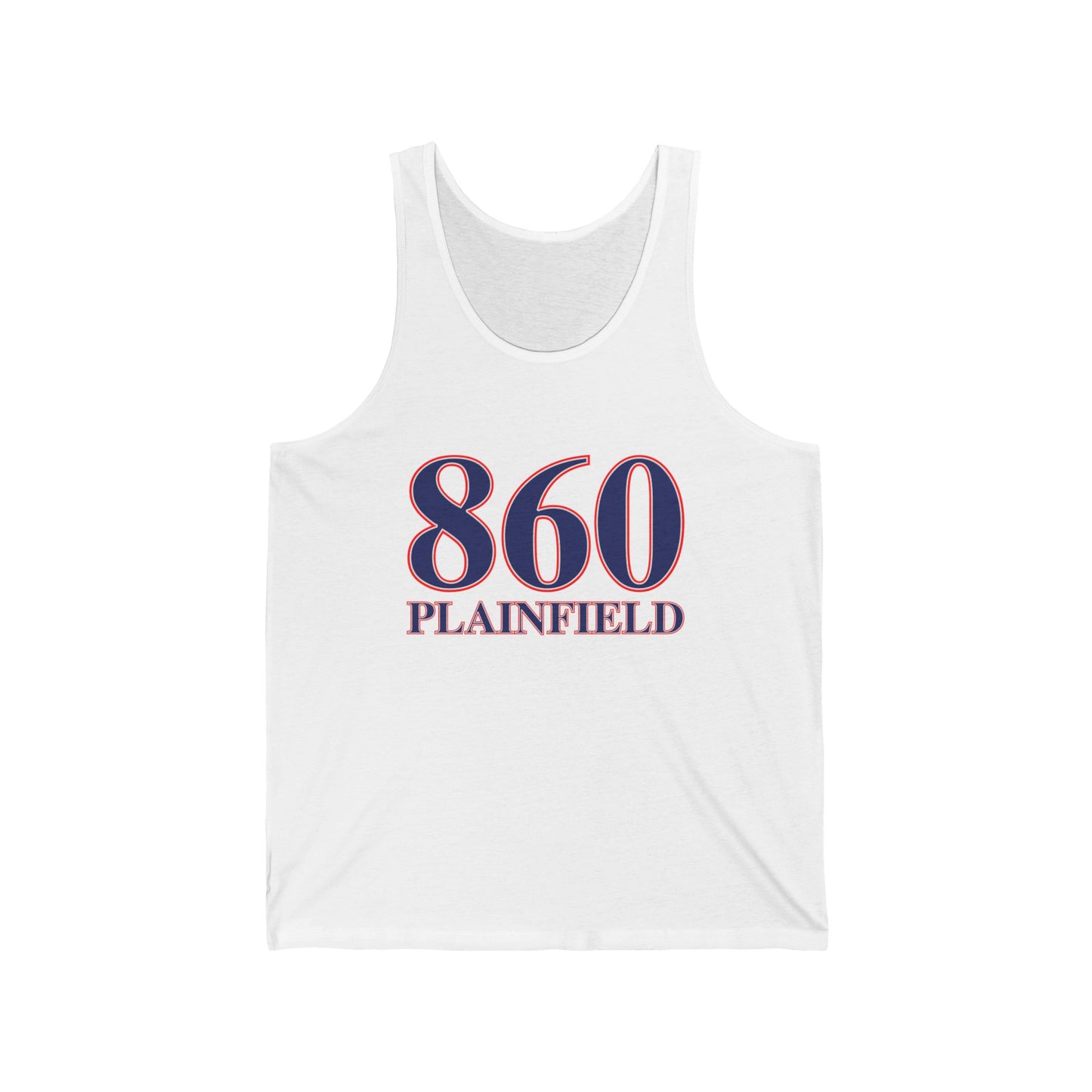 860 Plainfield Red, White & Blue Unisex Jersey Tank Top