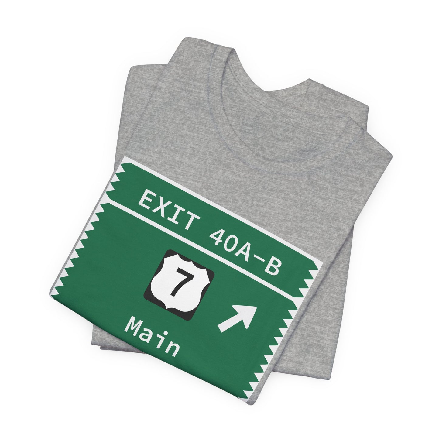 Vintage Merritt Parkway Exit 40 A-B Sign Unisex Jersey Short Sleeve T-Shirt