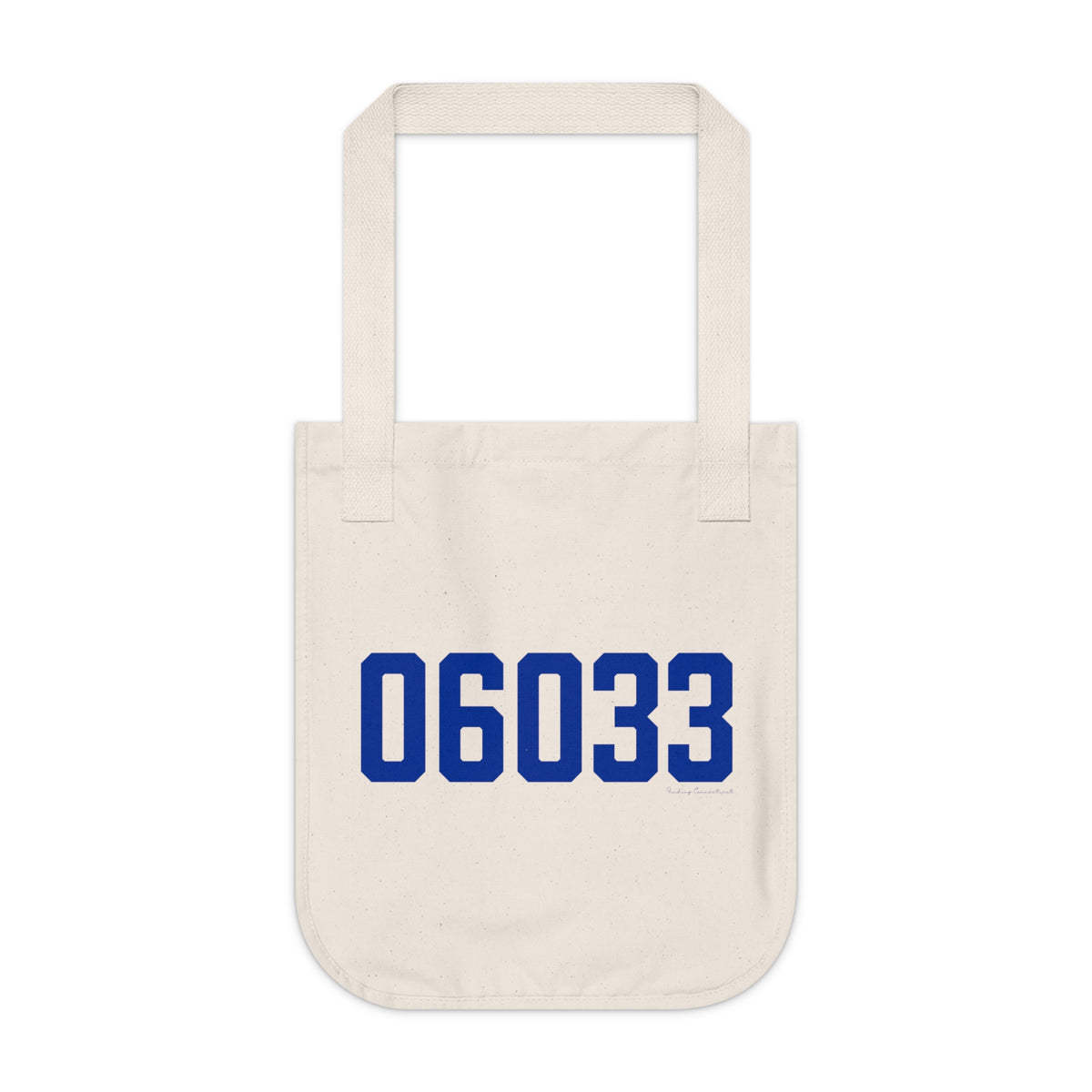 06033 Glastonbury Connecticut Zip Code Organic Canvas Tote Bag