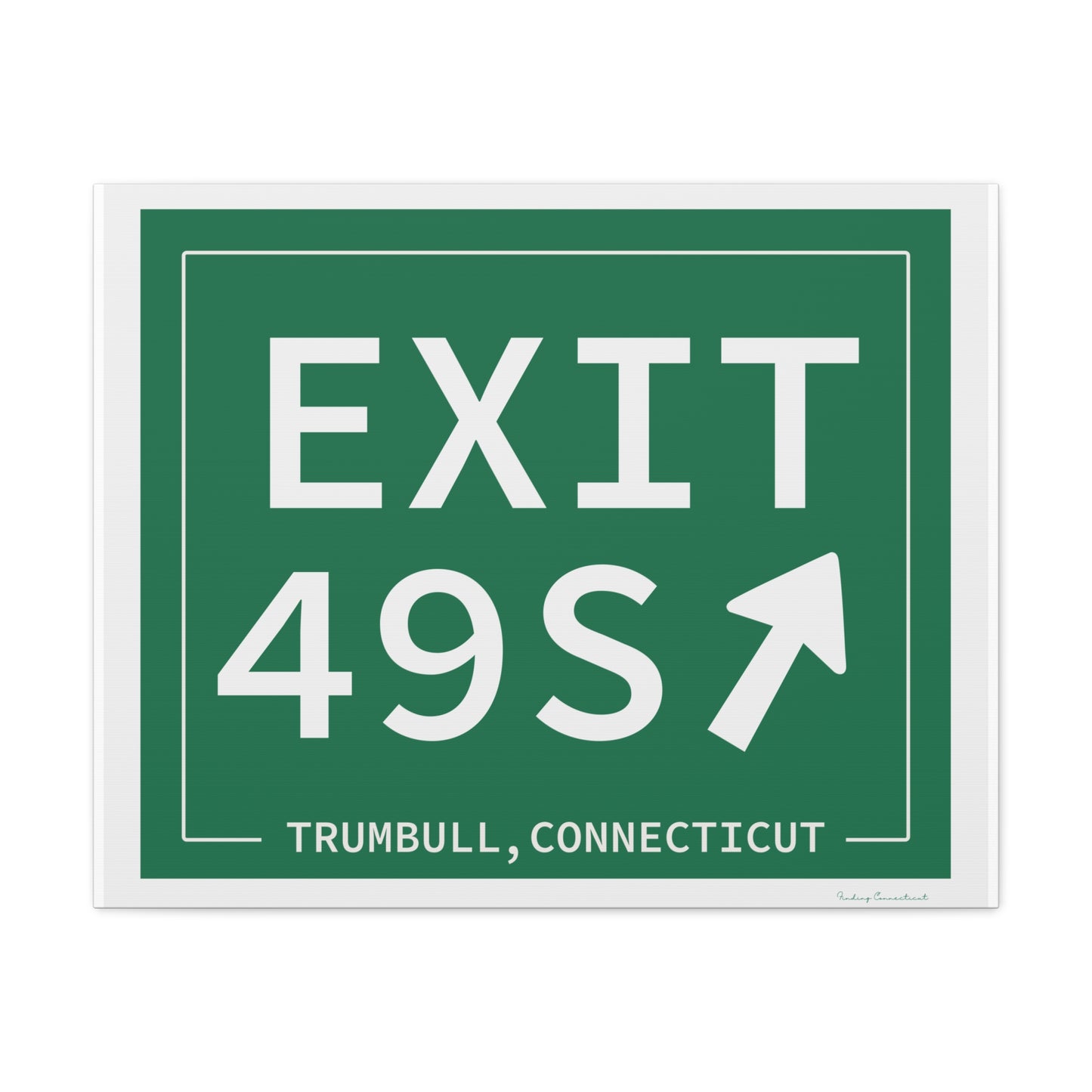 Vintage Exit 49S Merritt Parkway Sign Matte Canvas, Stretched, 1.25"