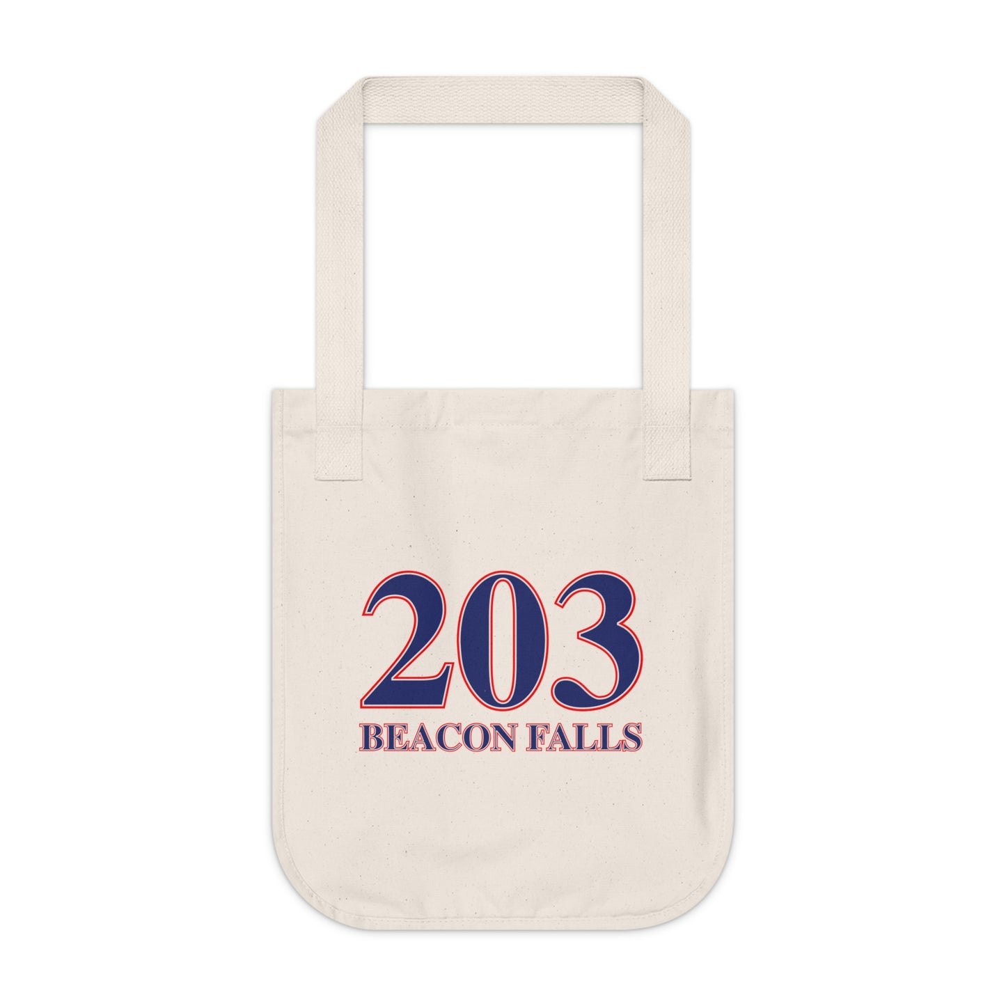 203 Beacon Falls Red White & Blue Organic Canvas Tote Bag