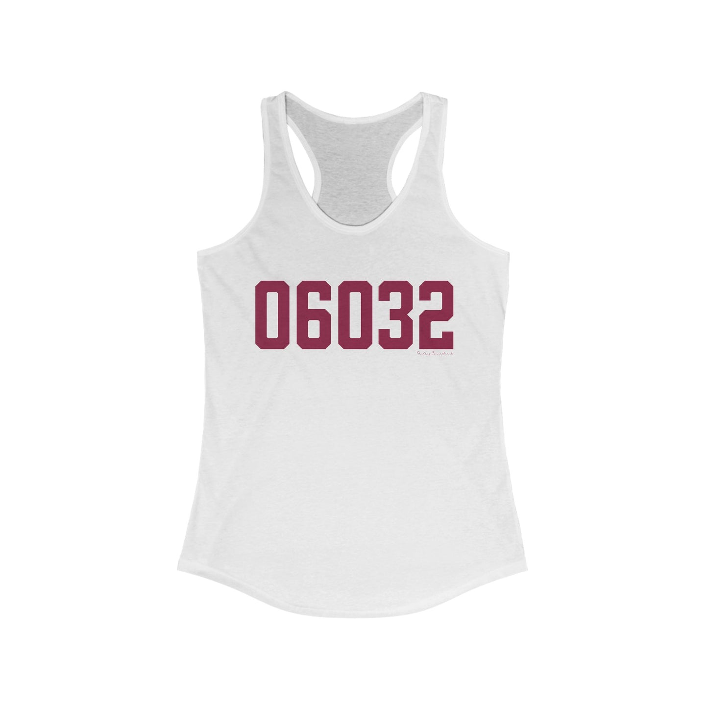 06032 - Farmington Connecticut Zip Code  Women's Ideal Racerback Tank Top