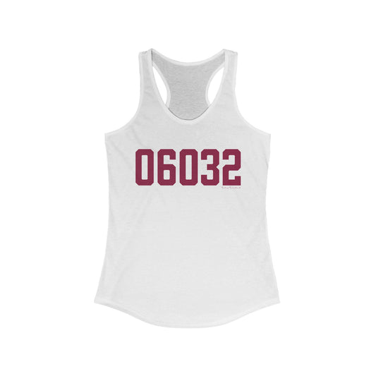 06032 - Farmington Connecticut Zip Code  Women's Ideal Racerback Tank Top