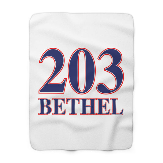 203 Bethel Red White & Blue Sherpa Fleece Blanket