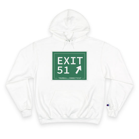 Vintage Exit 51  Merritt Parkway Sign Champion Hoodie