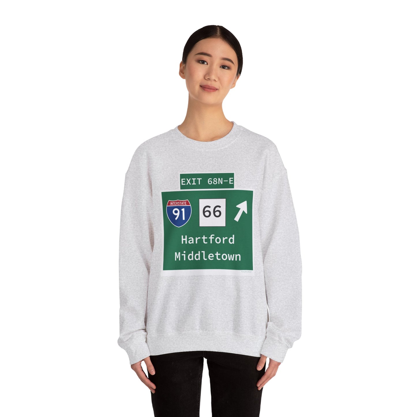 Vintage WCP Exit 68-NE Sign Unisex Heavy Blend™ Crewneck Sweatshirt