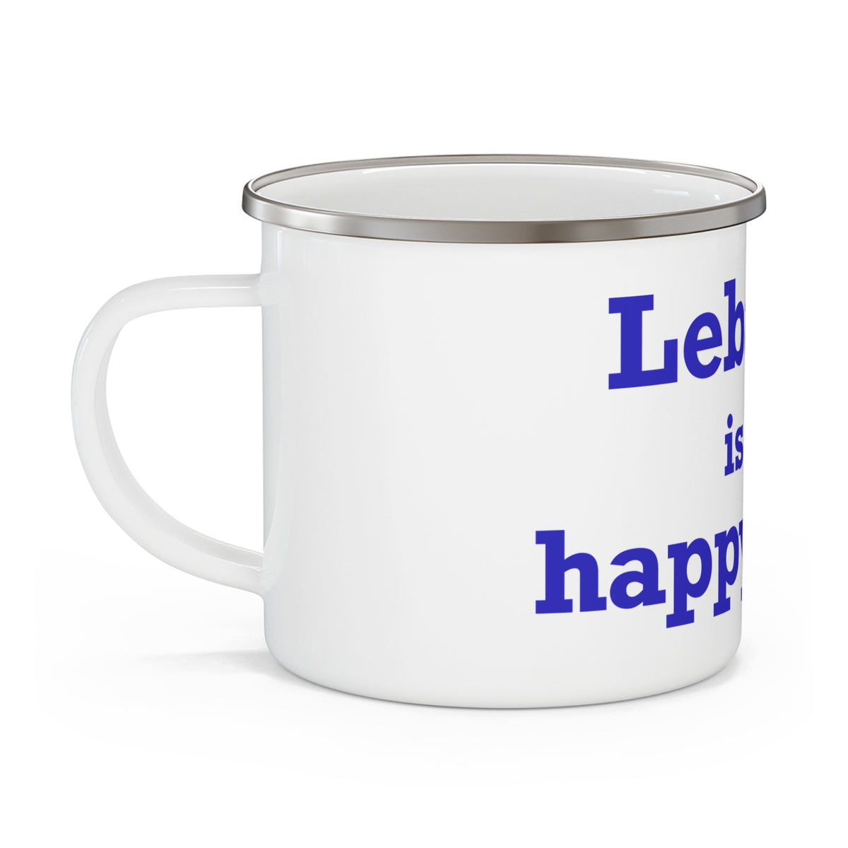 Lebanon is My Happy Place Enamel Camping Mug