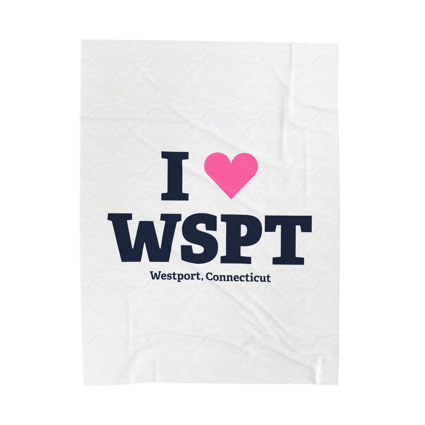 I Heart WSPT Velveteen Plush Blanket