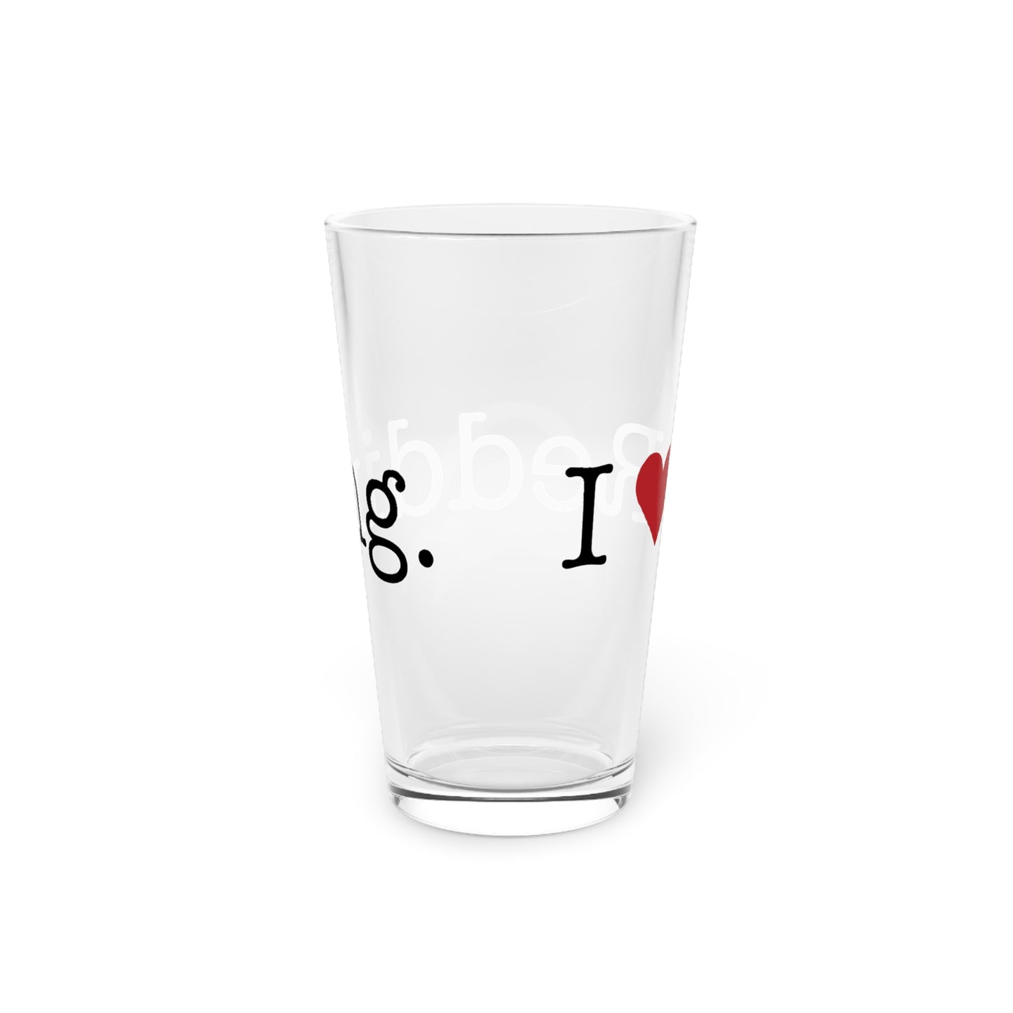 I Heart Redding. Pint Glass, 16oz