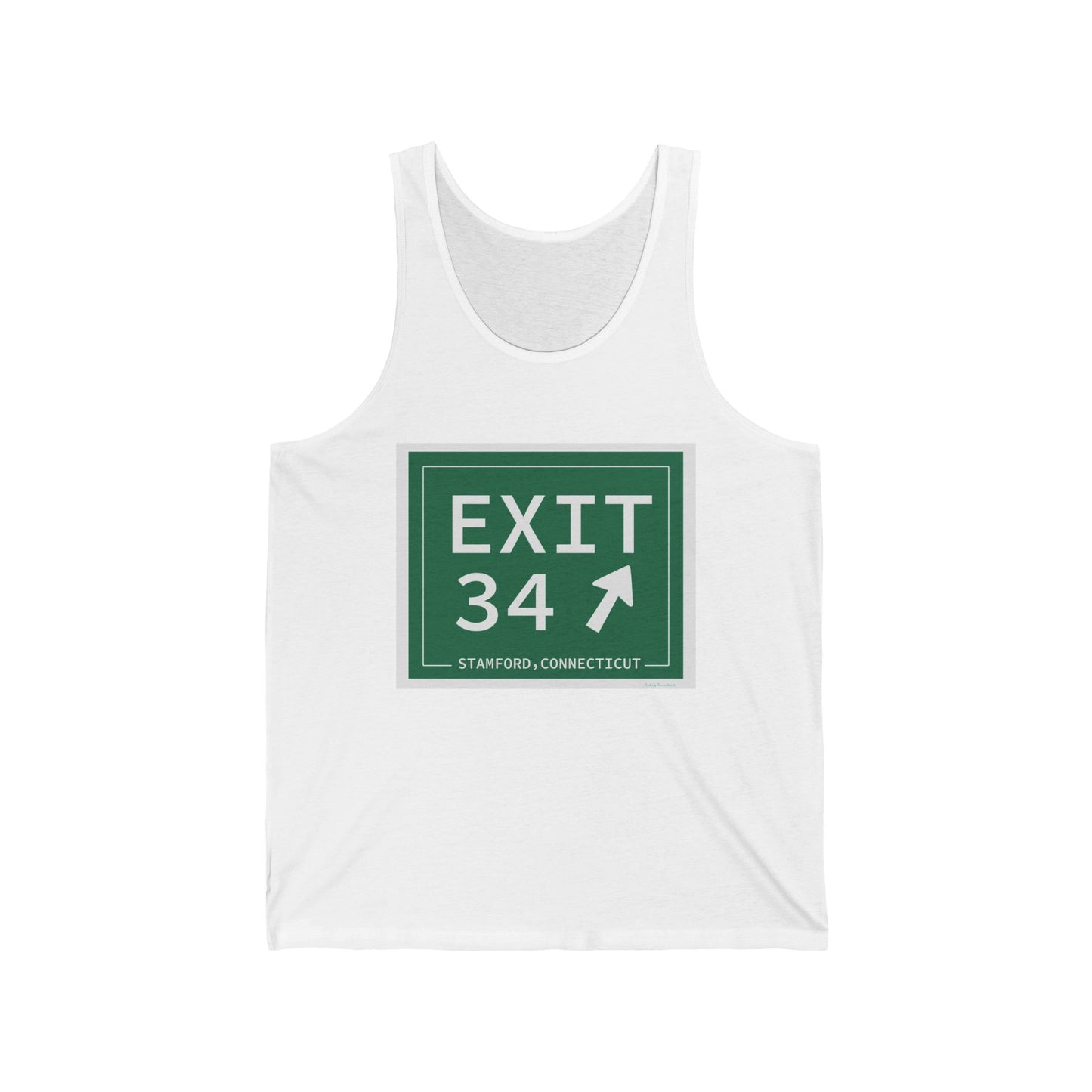 Vintage Exit 34 Merritt Parkway Sign Unisex Jersey Tank Top